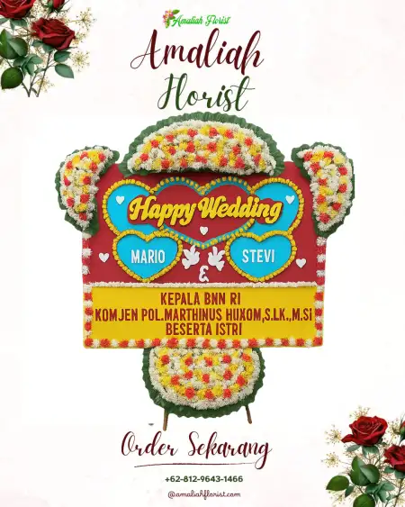 Papan Bunga Pernikahan Waruroyom